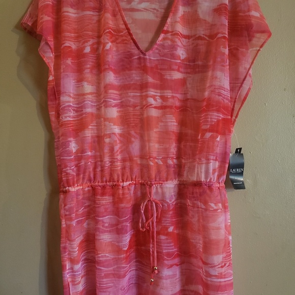 Ralph Lauren swim coverup pink shades new xs. - Picture 6 of 8